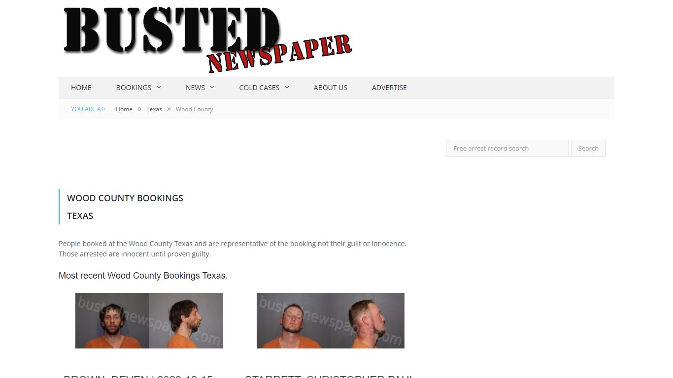 Wood County, TX Mugshots - BUSTEDNEWSPAPER.COM